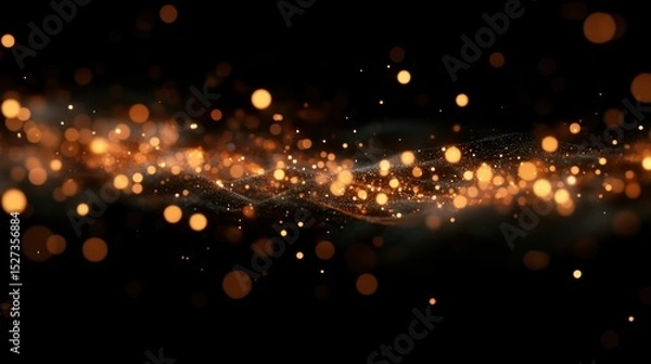 Obraz Abstract glowing particles