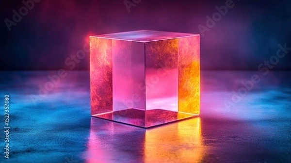 Obraz Abstract Glass Cube Display