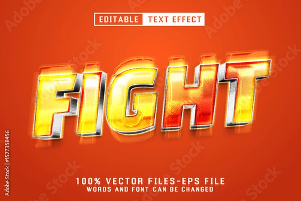 Fototapeta Fight 3d Text - Editable Text Effect
