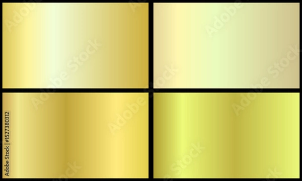 Obraz metallic gold color gradient set	