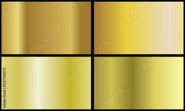 Obraz metallic gold color gradient set	