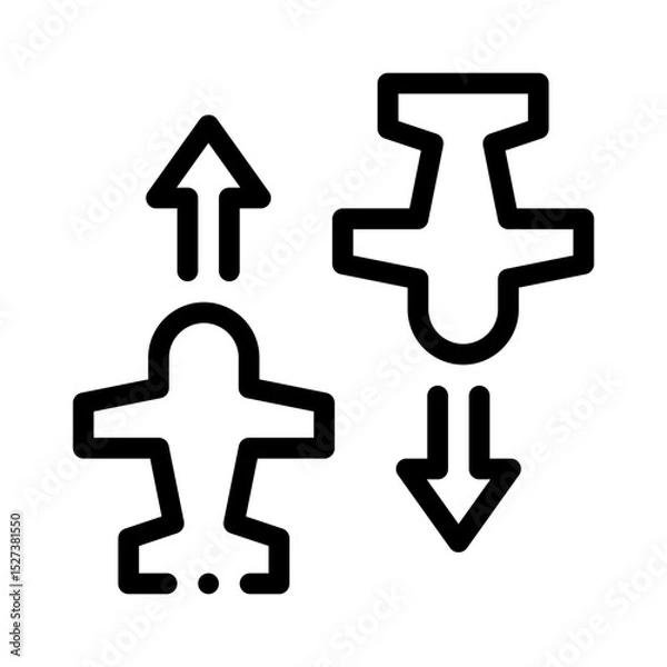 Fototapeta flight path line icon