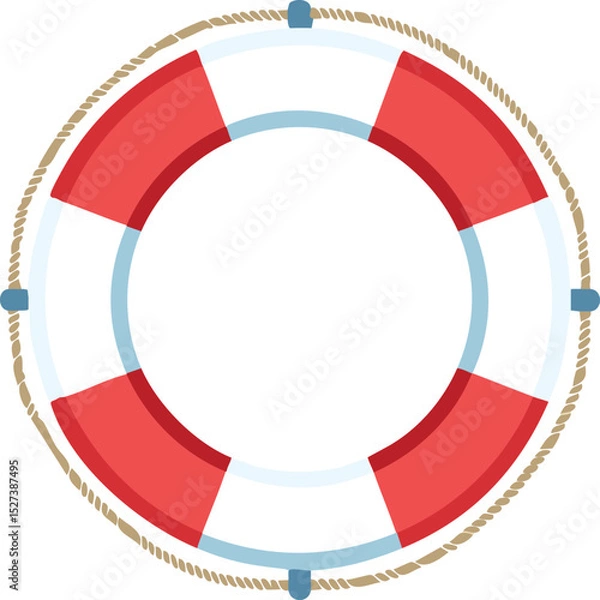 Obraz lifebuoy ring safety beach summer