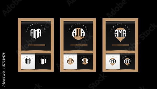 Fototapeta AMA  modern initial letter logo design vector bundle