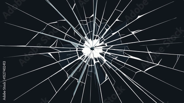 Obraz broken glass window