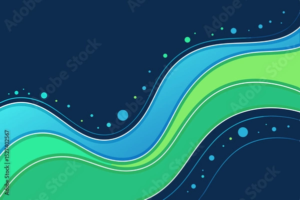 Obraz Create a vector graphic of a wavy, liquid-style border in bold blue, suitable for a frame or design element.  The style should be modern and clean.