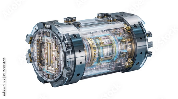Obraz Advanced modular nuclear reactor cutaway showing internal engineering components