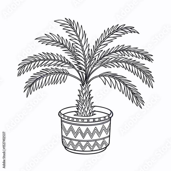 Obraz palm tree vector illustration