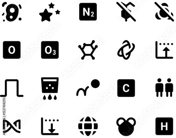 Obraz Set of Science icons