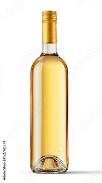 Obraz A sleek, elegant bottle of golden beverage, perfect for showcasing premium quality drinks. Ideal for use in menus, promotions, and lifestyle imagery.