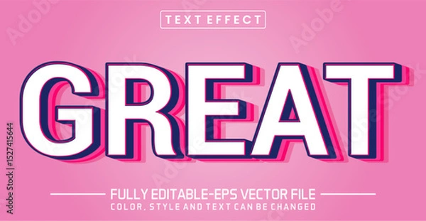 Fototapeta Great font Text effect editable