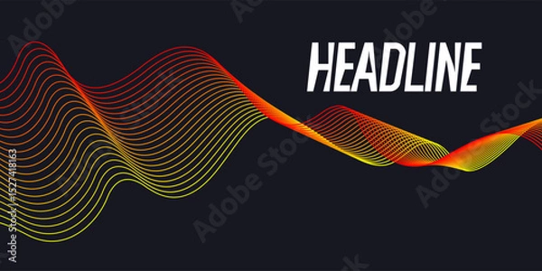 Fototapeta A background with wavy lines that create a background with wavy lines that create an abstract pattern. A template for placing text and information. Illustration for presentation and business.