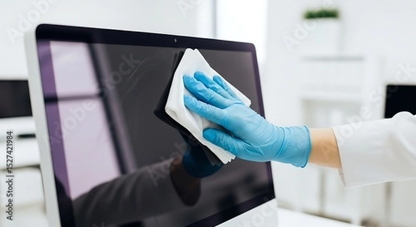 Obraz Screen Cleaning Techniques and Maintenance: How to Keep Your Computer Monitor Free of Dust and Smudges for Productivity