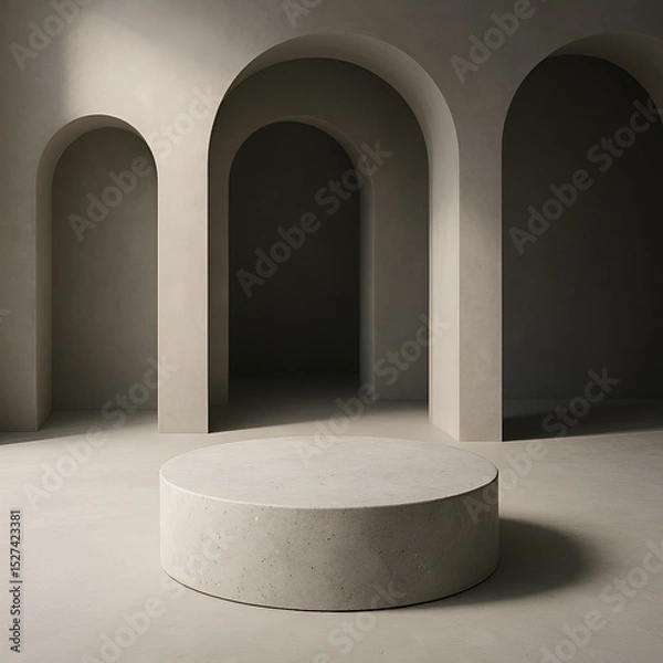 Obraz white product podium