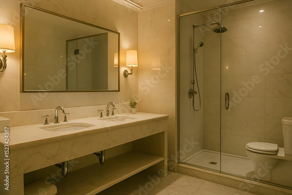 Obraz modern bathroom interior with shower