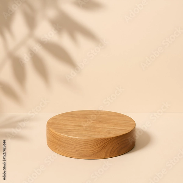 Obraz empty wooded product podium