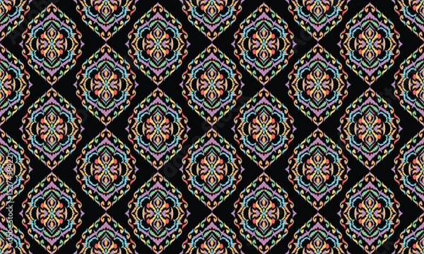 Fototapeta Ethnic handmade ornament, seamless pattern