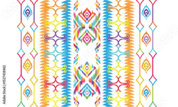 Fototapeta Ethnic handmade ornament, seamless pattern