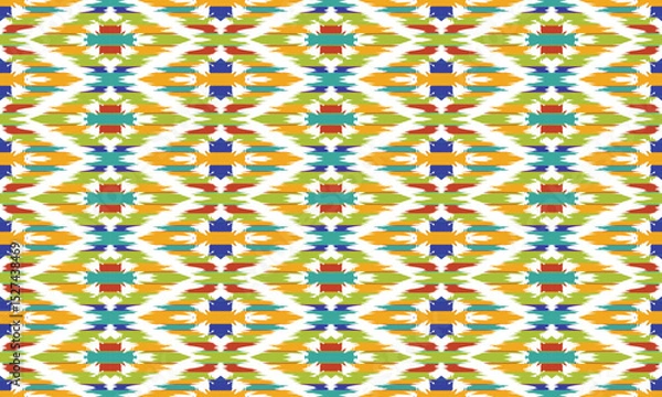 Fototapeta Ethnic handmade ornament, seamless pattern