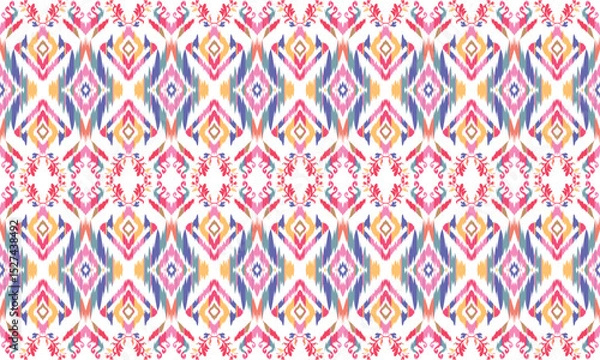 Fototapeta Ethnic handmade ornament, seamless pattern