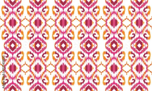 Fototapeta Ethnic handmade ornament, seamless pattern