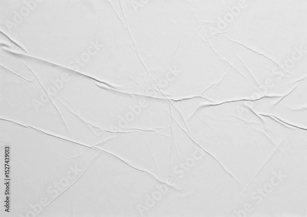 Fototapeta rough white a4 size and wrinkled paper background poster texture