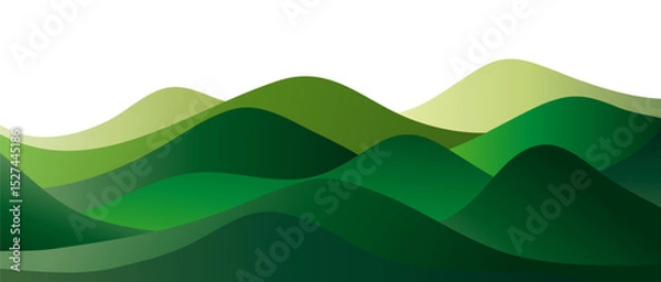 Obraz Mountain landscape background. creative minimalist modern art print. mountains, hills and forest. use for print art, poster, cover, banner