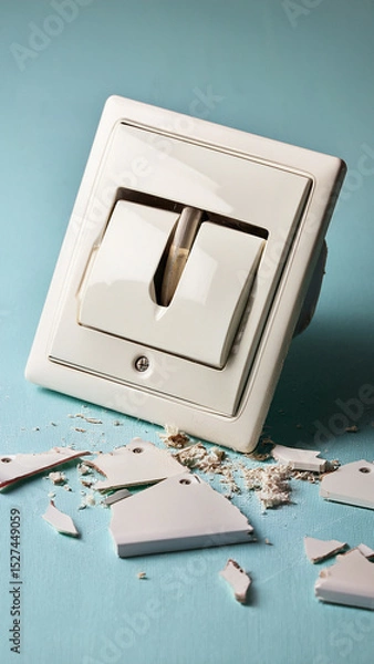 Fototapeta The light switch is broken or there's no sound