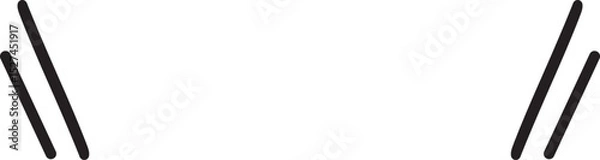 Obraz 二本線のシンプルな手書きの吹き出し