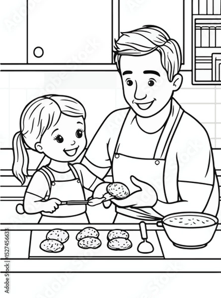 Obraz Baking Cookies with Dad