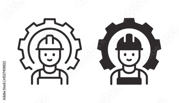 Obraz Engineer icons. Symbol of industry or mechanical service. Vector illustration.
