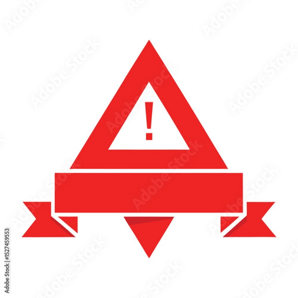 Obraz Red Alert Banner Design Left Aligned