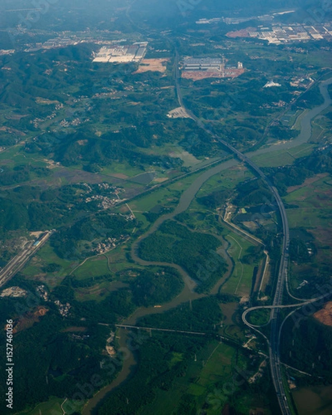 Obraz aerial view of the road