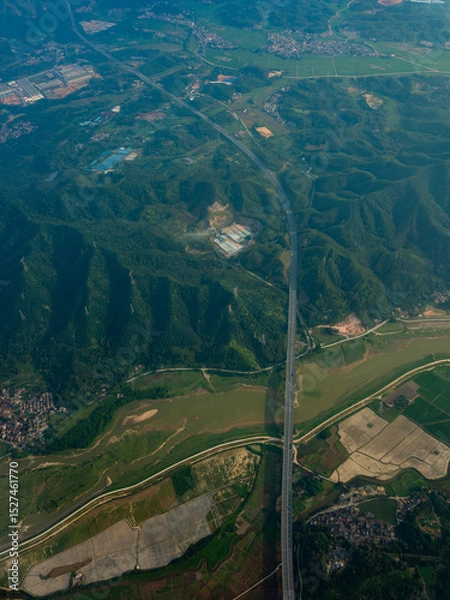 Obraz aerial view of the road
