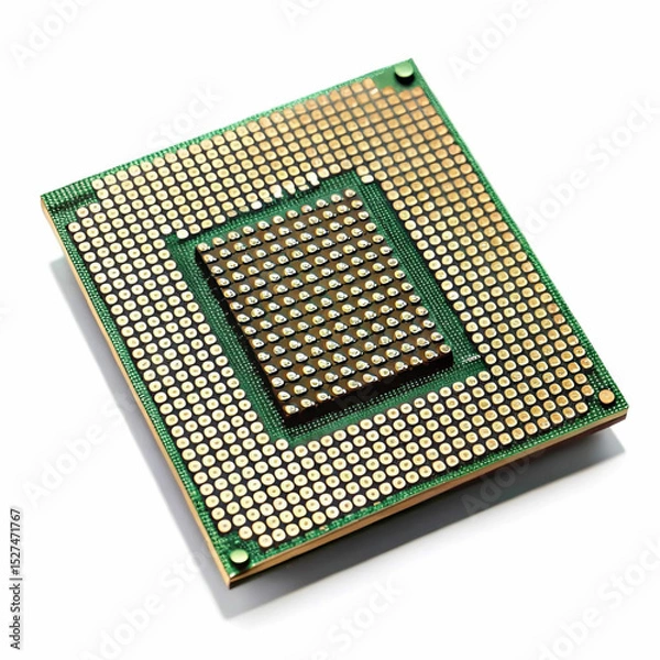 Obraz A computer processor on a white background, showcasing