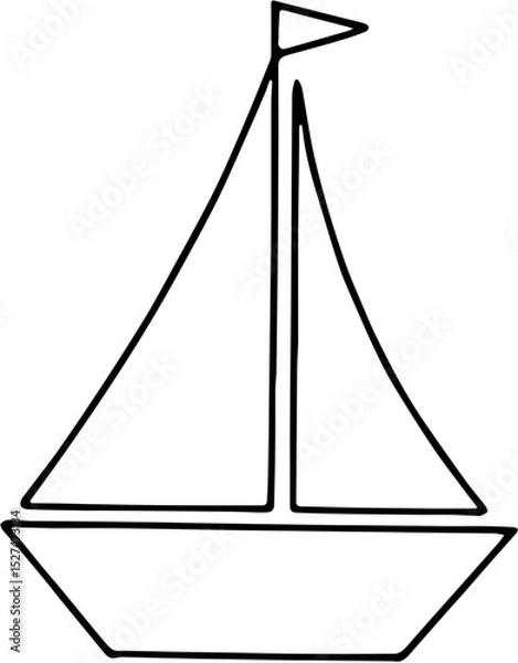 Fototapeta sailing boat for sightseeing, fishing, playing on the beach and the beautiful sea