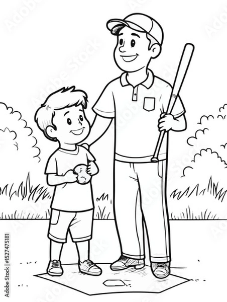 Obraz Playing Baseball with Dad

