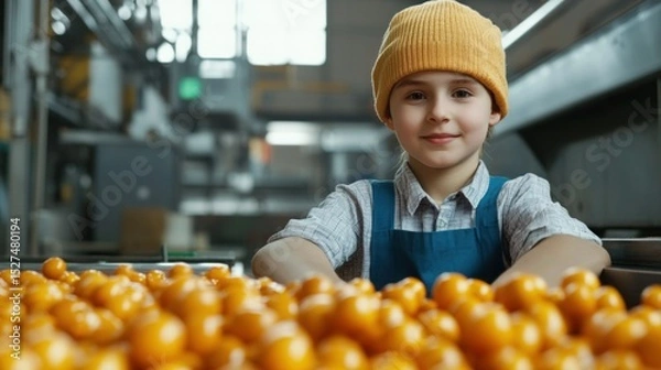 Fototapeta Aerial shot of a sugarcane farm with solar panels, a large water tank, and well-maintained irrigation systems