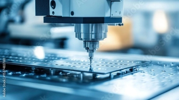 Fototapeta Aerial shot of a sugarcane farm with solar panels, a large water tank, and well-maintained irrigation systems