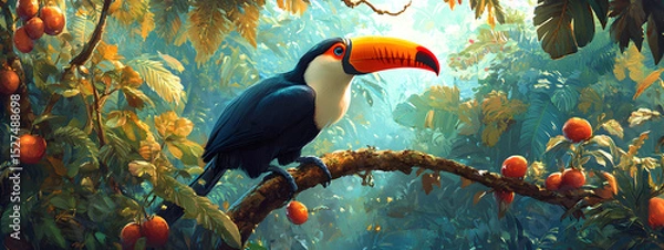Obraz Colorful Bird in the Rainforest
