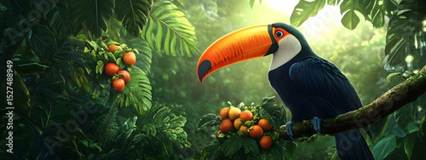 Obraz Colorful Bird in the Rainforest