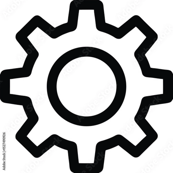 Fototapeta Gear Icon for Mechanical Process and System Settings