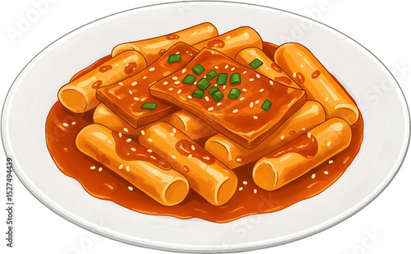 Obraz 떡볶이 - tteokbokki. Generative AI