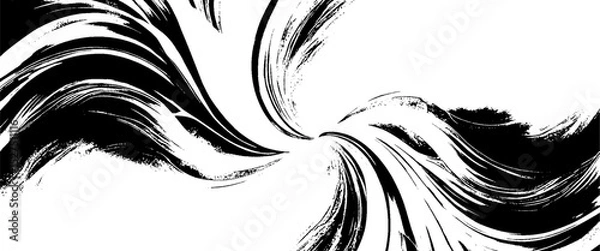 Fototapeta Vector distressed circular starburst texture background ray stripe texture
