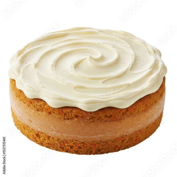 Obraz Delicious carrot cake with creamy frosting, perfect for celebrations and gatherings
