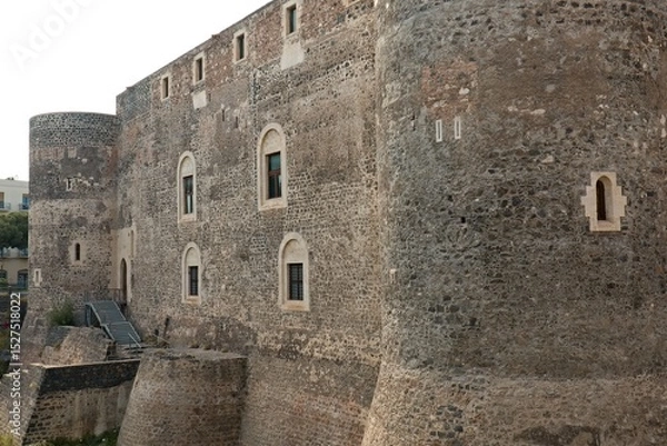 Fototapeta Castello Ursino was built in the 13th century in Catania city in Sicily. Italy. Europe.