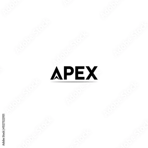 Fototapeta Apex logo , business, sign, symbol, logo, text, icon, illustration, word, design, web, 3d, concept, internet, vector, computer, button, message, letter