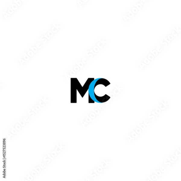 Fototapeta MC logo, symbol, icon, text, business, 3d, sign, alphabet, logo, word, letters, abc, fridge magnets, illustration, design, school, fridge, number, concept, colours, letter, vector, yellow, colors, int