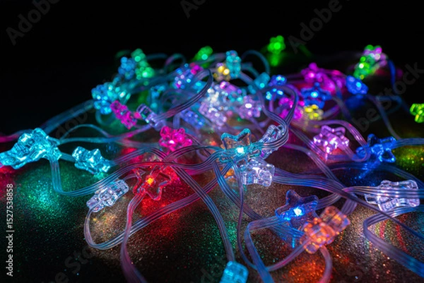 Obraz  Bokeh of Colorful Christmas Lights