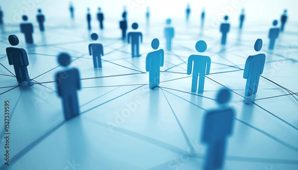 Fototapeta Active engagement in social media connections digital space conceptual image